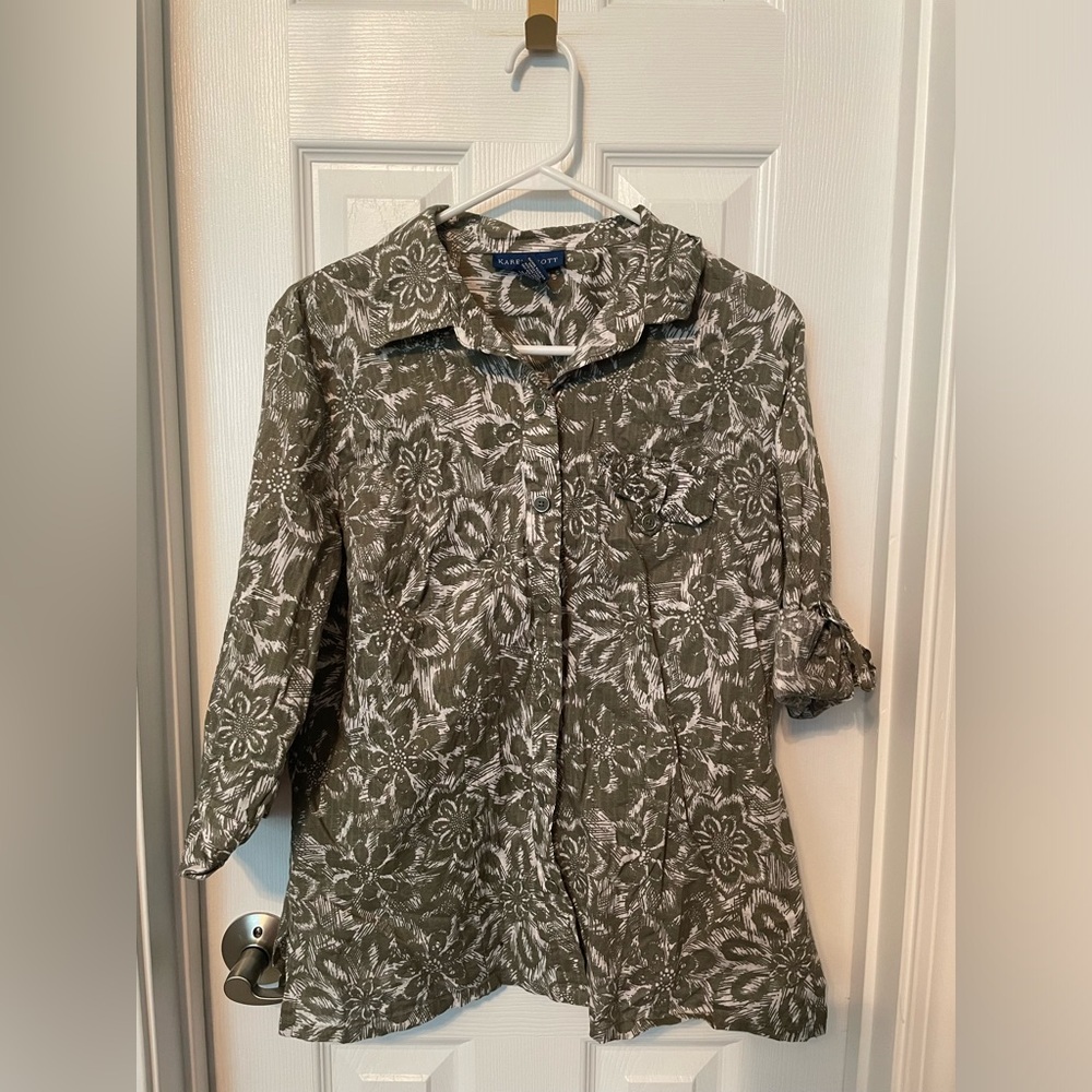 Karen Scott light weight cotton shirt.